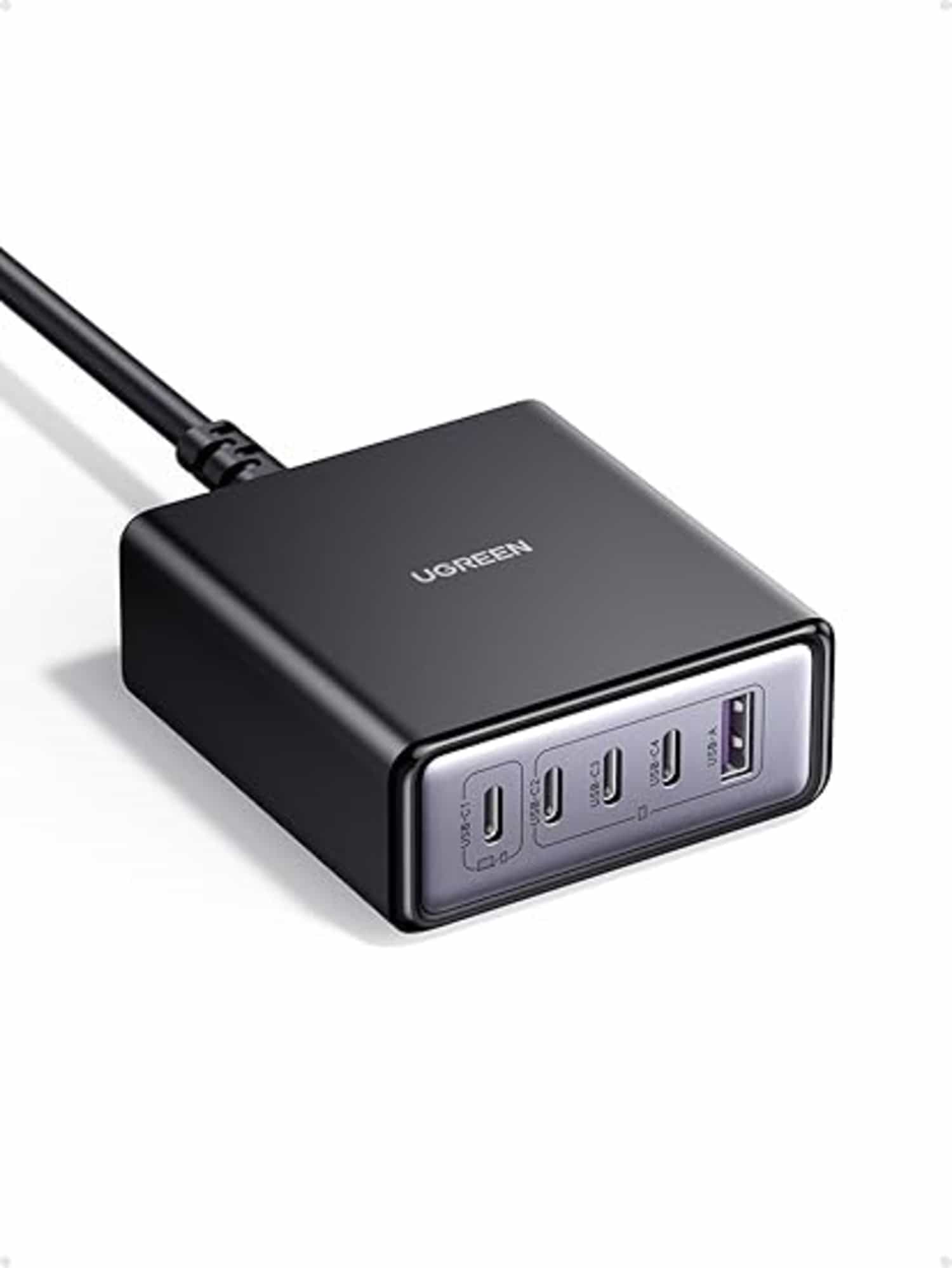 UGREEN 65W GaN USB-C lader: 5-in-1 desktoplaadstation met PPS, compatibel met iPhone en Galaxy