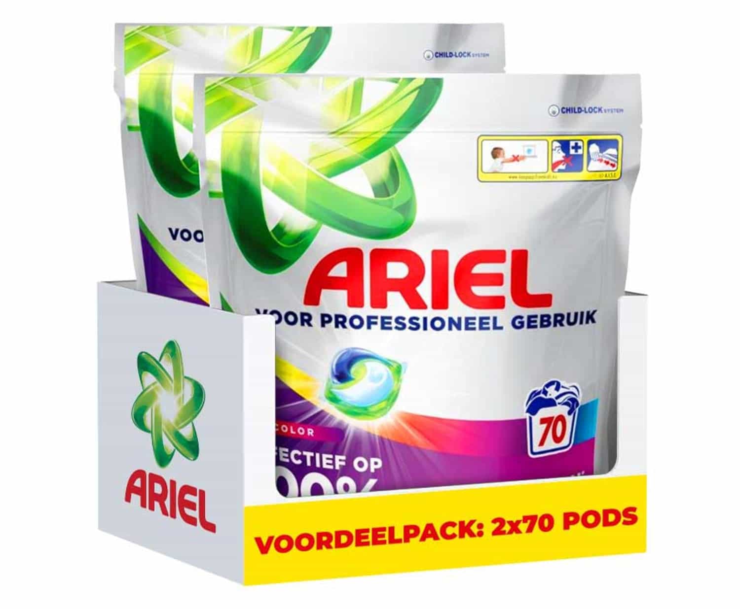 Ariel Professional All-In-1 Pods 70+70 GRATIS - Reinigt, Verwijdert Vlekken ...