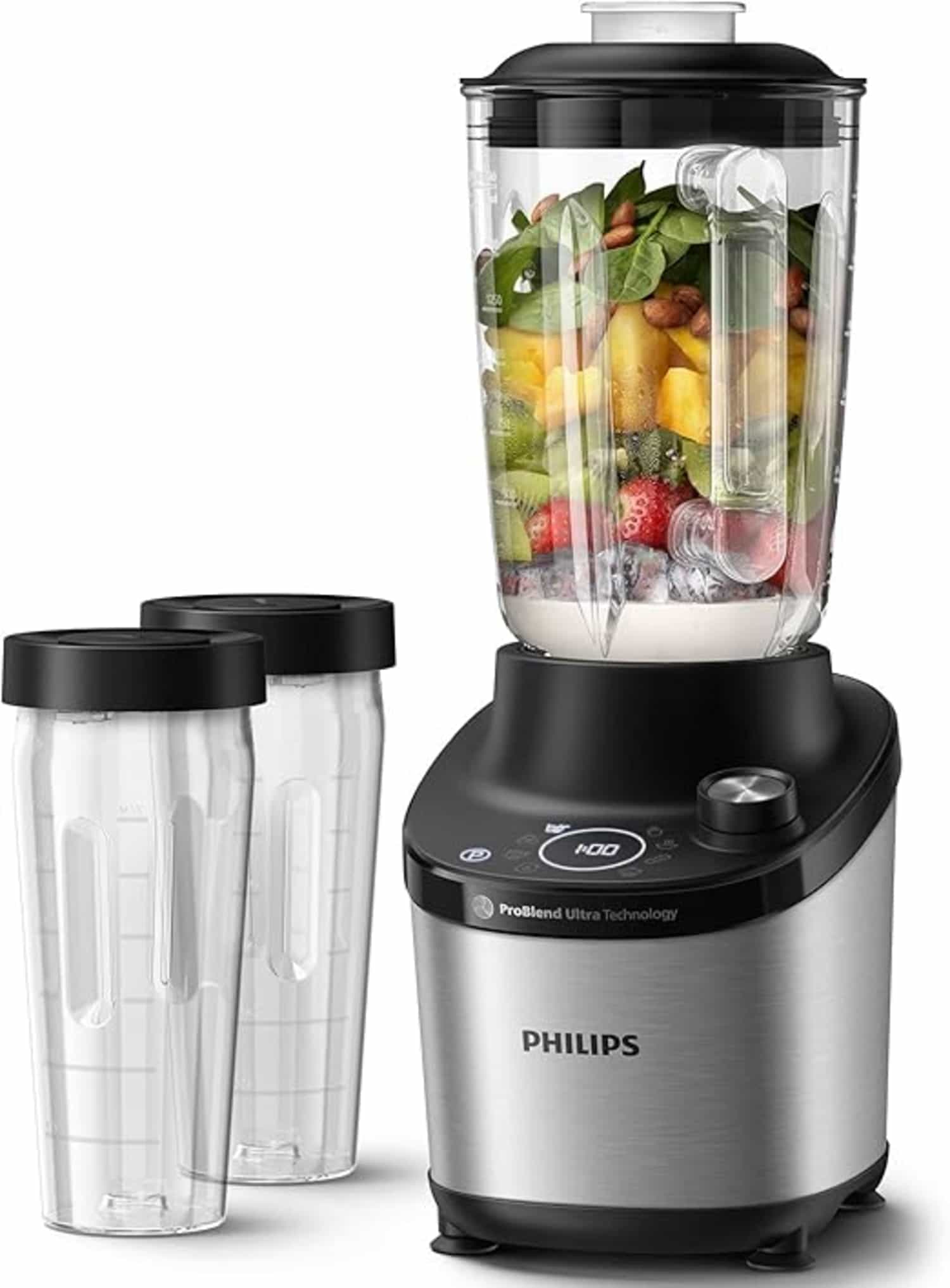 Philips 7000-serie high-speed blender, HR3760/10, 1500 W, 2 L, ProBlend Ultra-technologie, 2 Tritan bekers