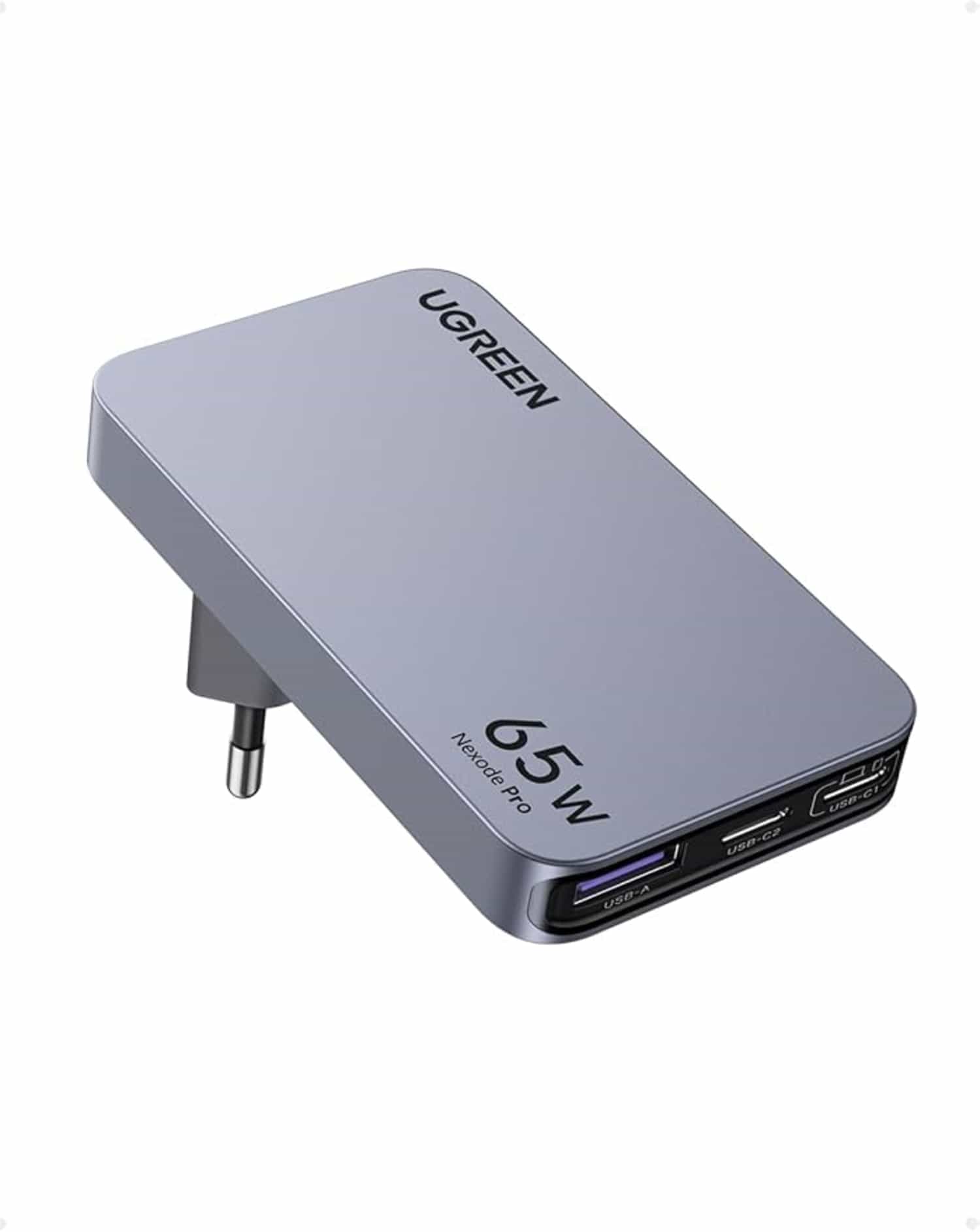 UGREEN Nexode Pro 65W GaN USB-C Oplader met EU/US/UK-stekker en 3 poorten