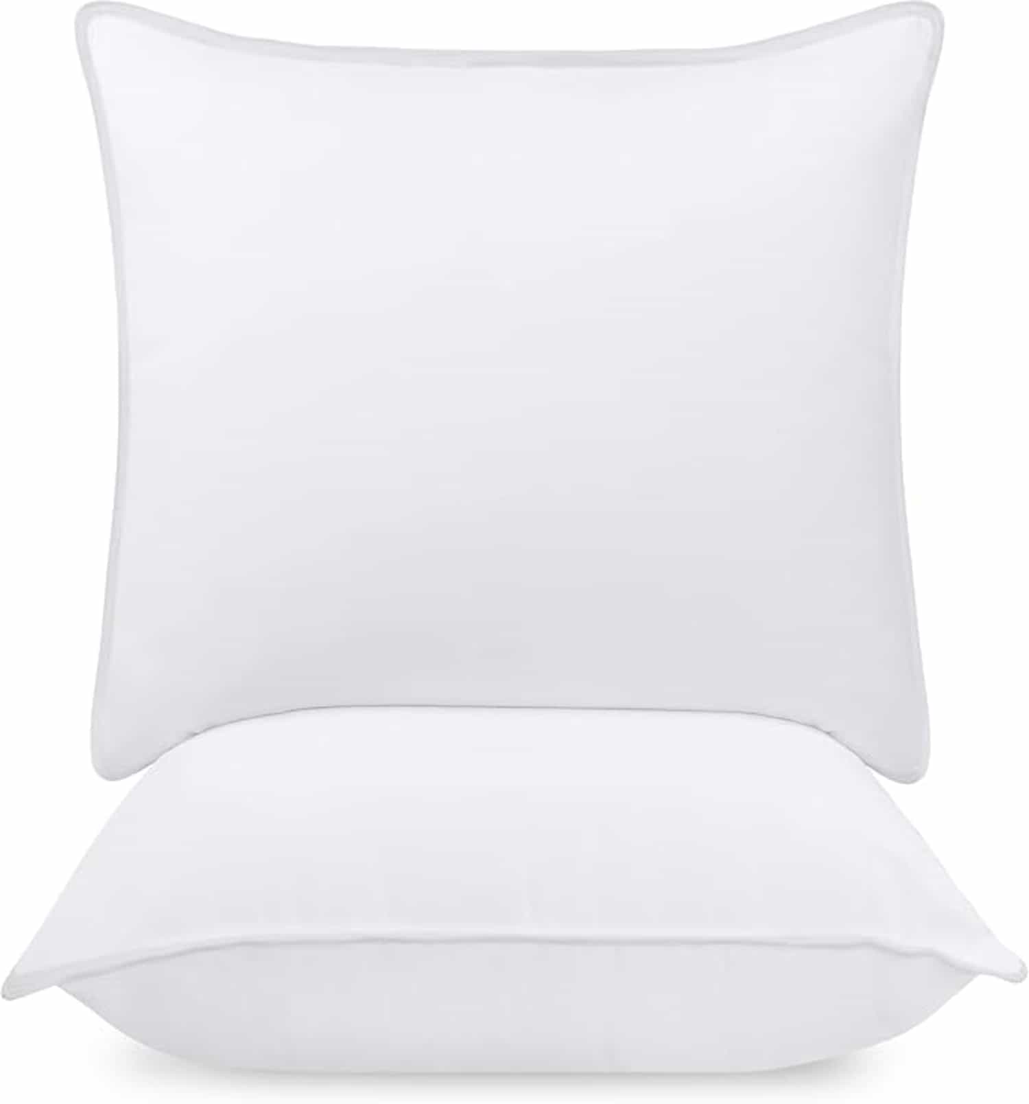 Utopia Bedding Premie Kussen Set van 2, 60x60 cm, Zachte Stof met Holle Vezelvulling, Wit