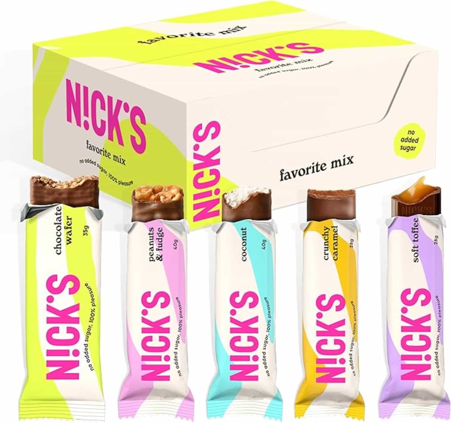 Nicks favoriete chocolade mixdoos: keto snackrepen, suikervrij, glutenvrij, low-carb