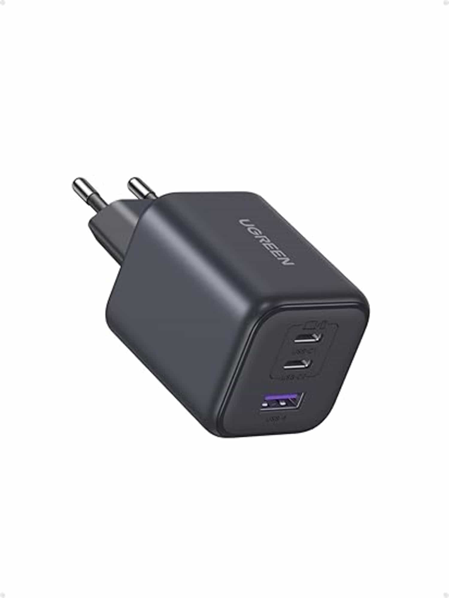 Ugreen 45W USB-C lader met 3 poorten, GaN PPS/PD voor Galaxy, iPhone en MacBook