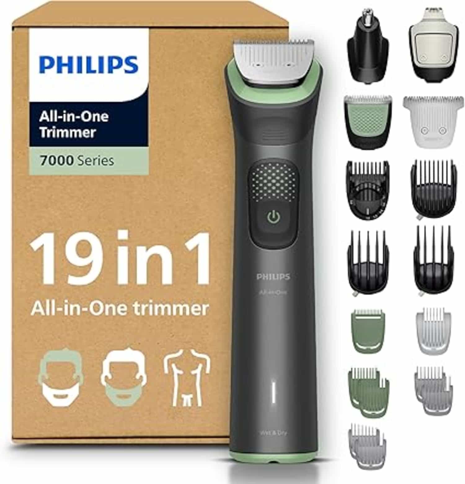 Philips Multigroom 7000-serie alles-in-één trim en scheerapparaat met 26 lengtestanden