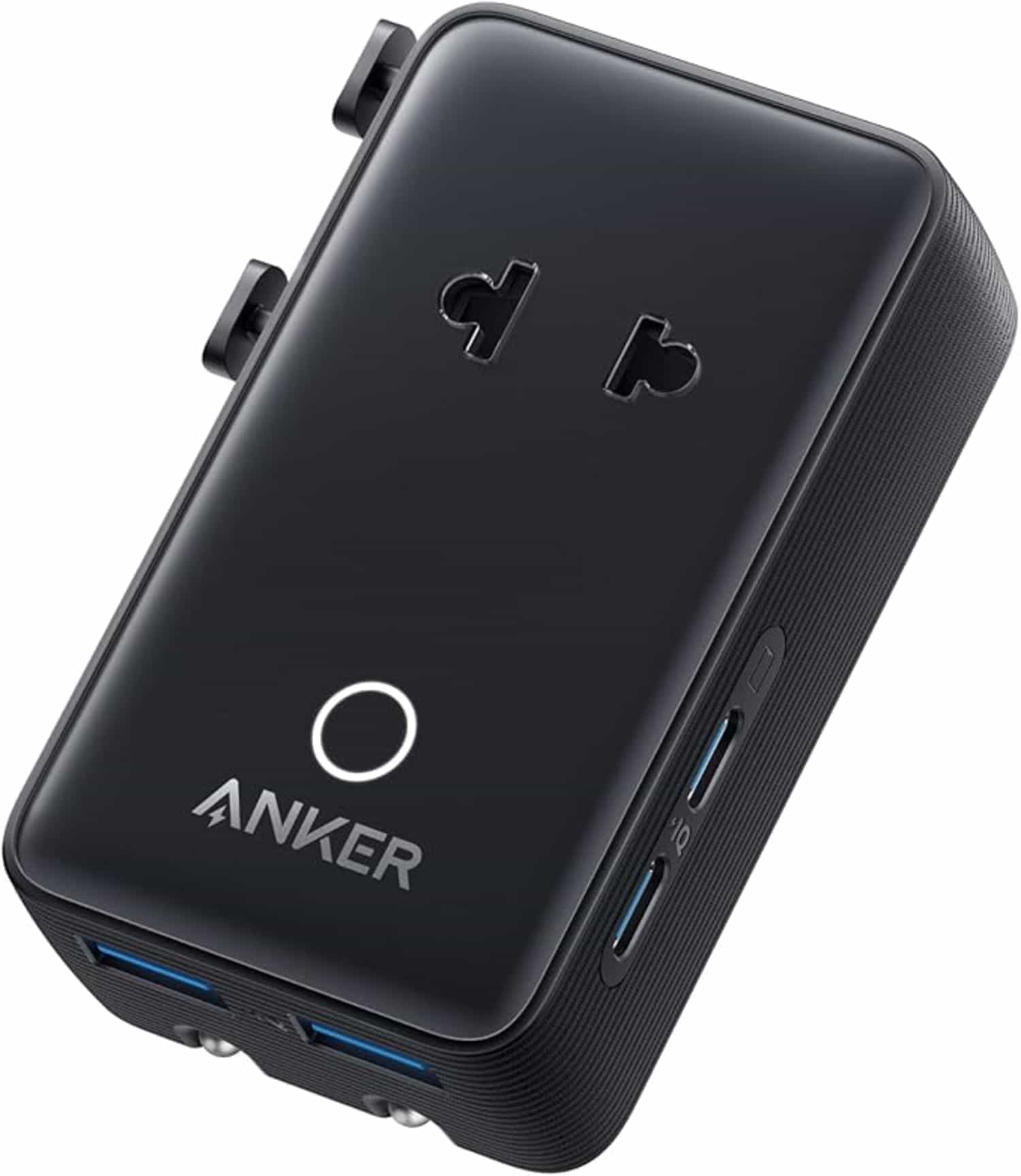 Anker Nano reisadapter: 5-poorts USB-C/USB-A, temperatuurregeling, wereldwijd compatibel