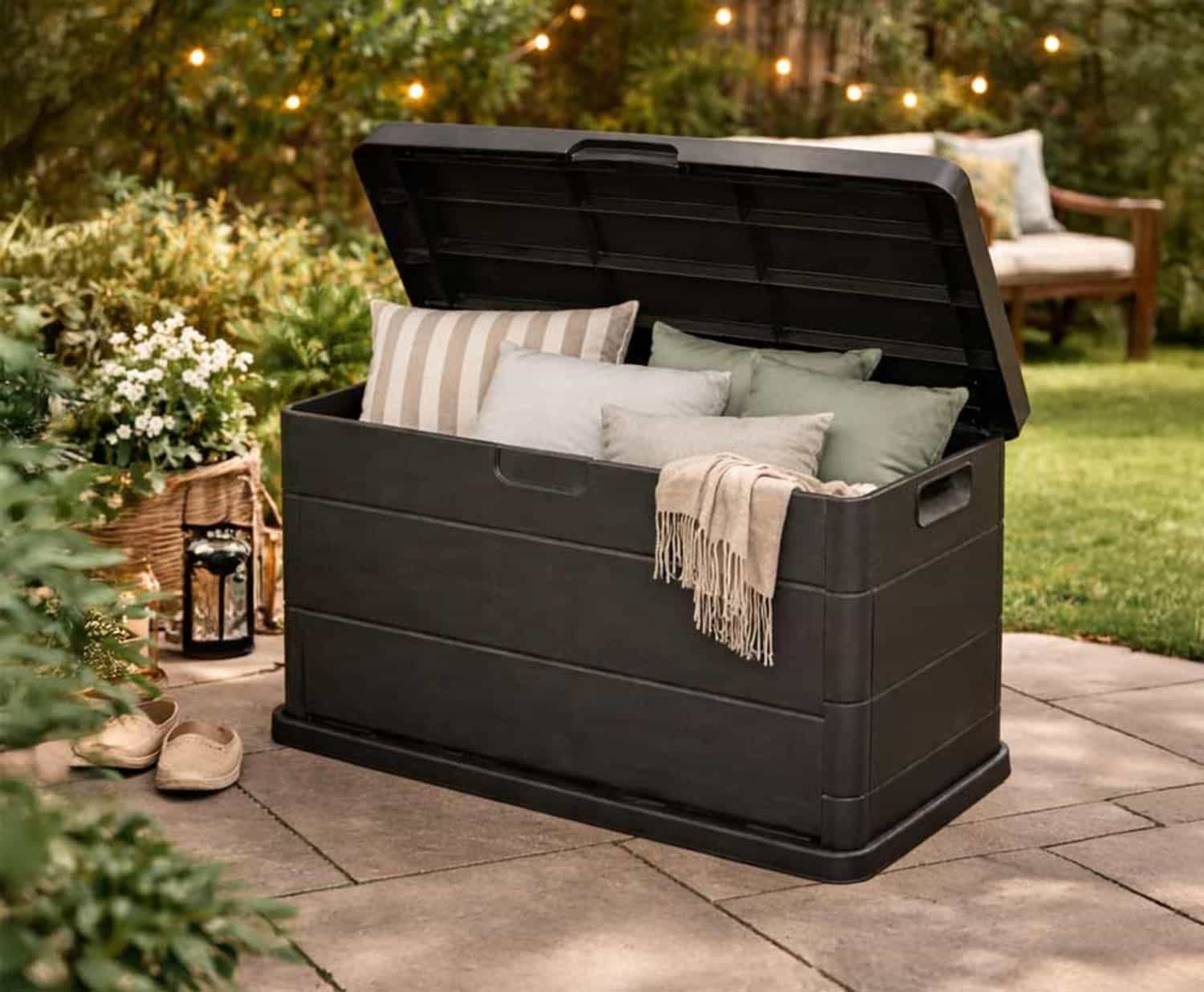 Kussenbox Voor Tuin En Balkon - Houd Kussens Droog En Netjes Opgeborgen! ...