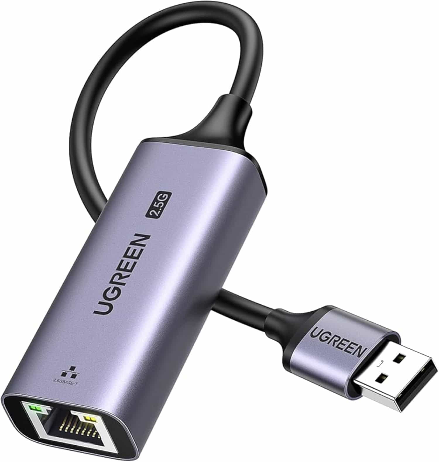 UGREEN USB 2.5G LAN-adapter met RJ45, 2.5 Gbps, aluminium behuizing