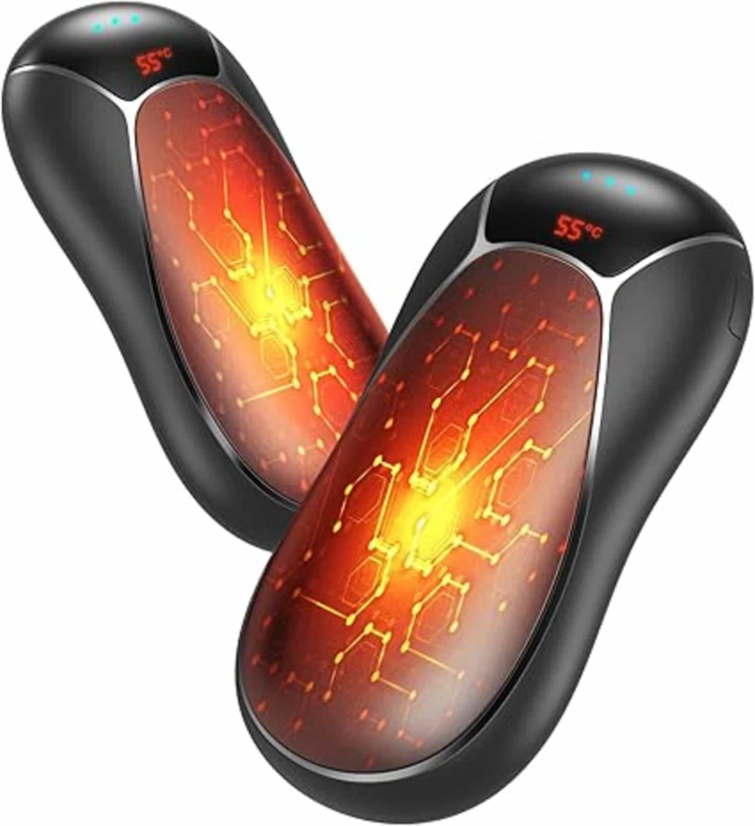 Elektrische Handwarmer 2-stuks Set met 8000mAh, snelle opwarming en ergonomisch ontwerp
