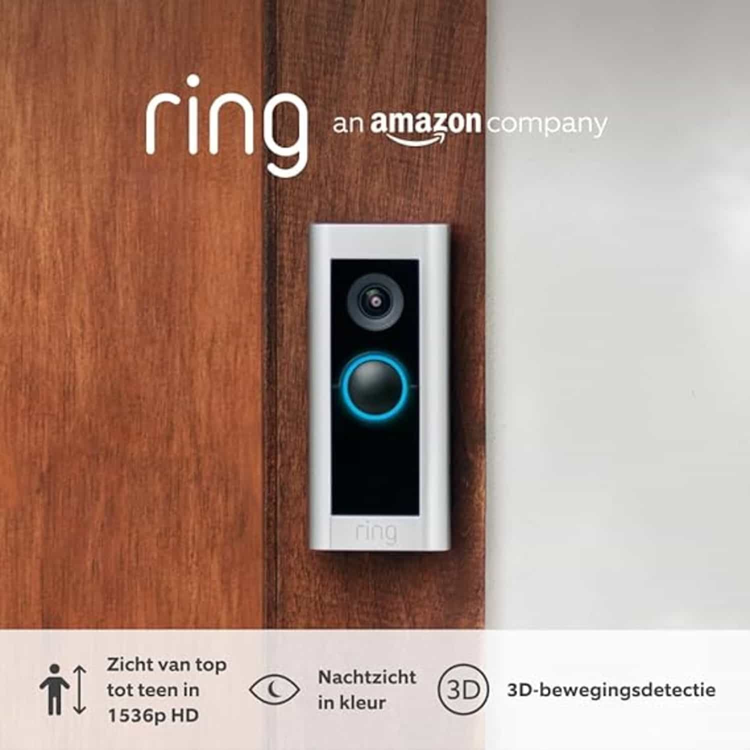 Ring Bedrade videodeurbel Pro: 1536p HD-video en 3D bewegingsdetectie