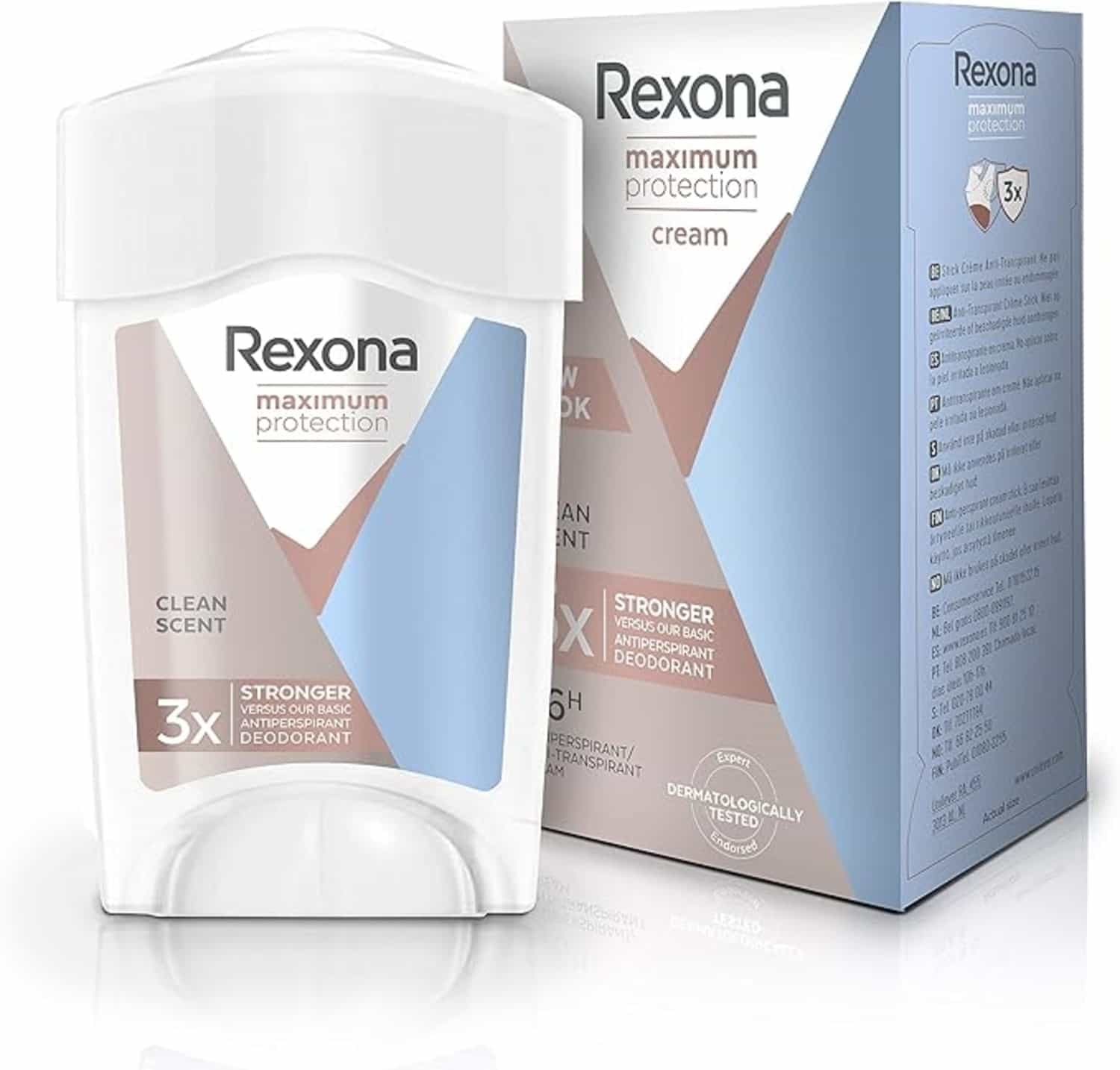 Rexona Women Maximum Protection Sensitive Dry Crème Stick 96 uur bescherming tegen zweet en lichaamsgeur