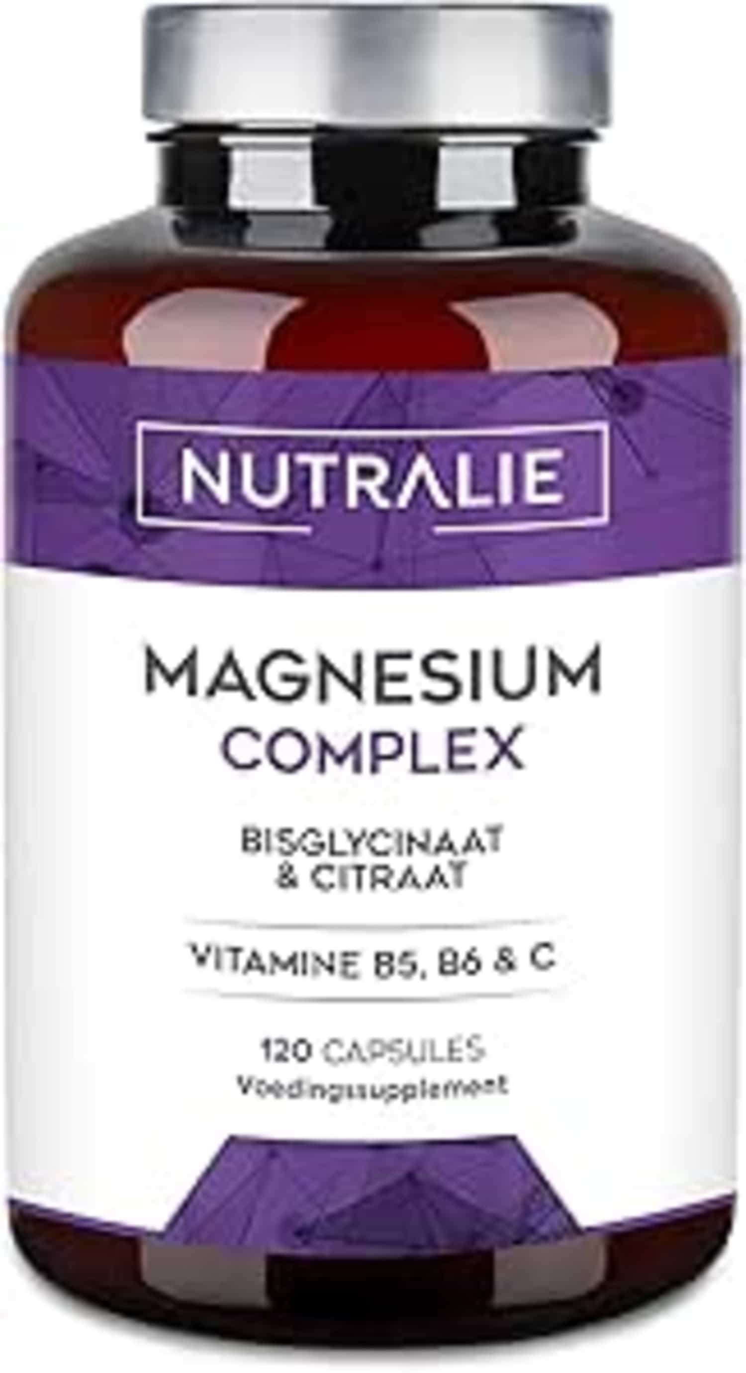 Magnesiumcomplex met hoge biologische beschikbaarheid: 1545 mg magnesiumcitraat en 600 mg magnesiumbisglycinaat – 120 veganistische capsules