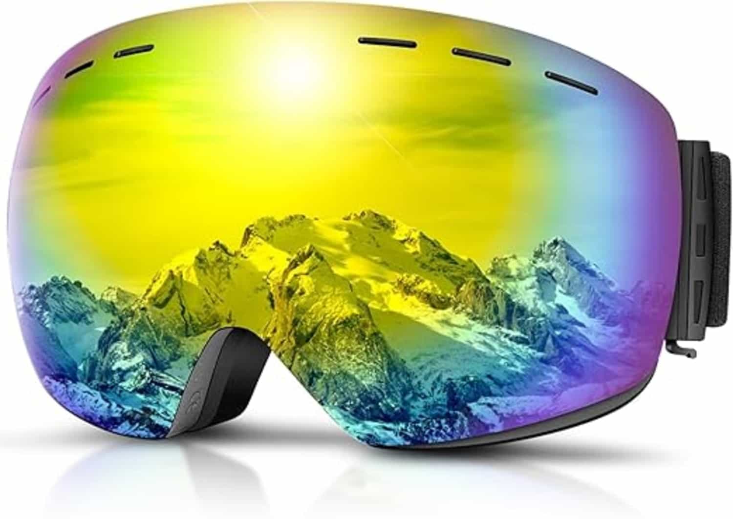 OTG skibril voor heren en dames met UV-bescherming, anti-condens en frameloos ontwerp