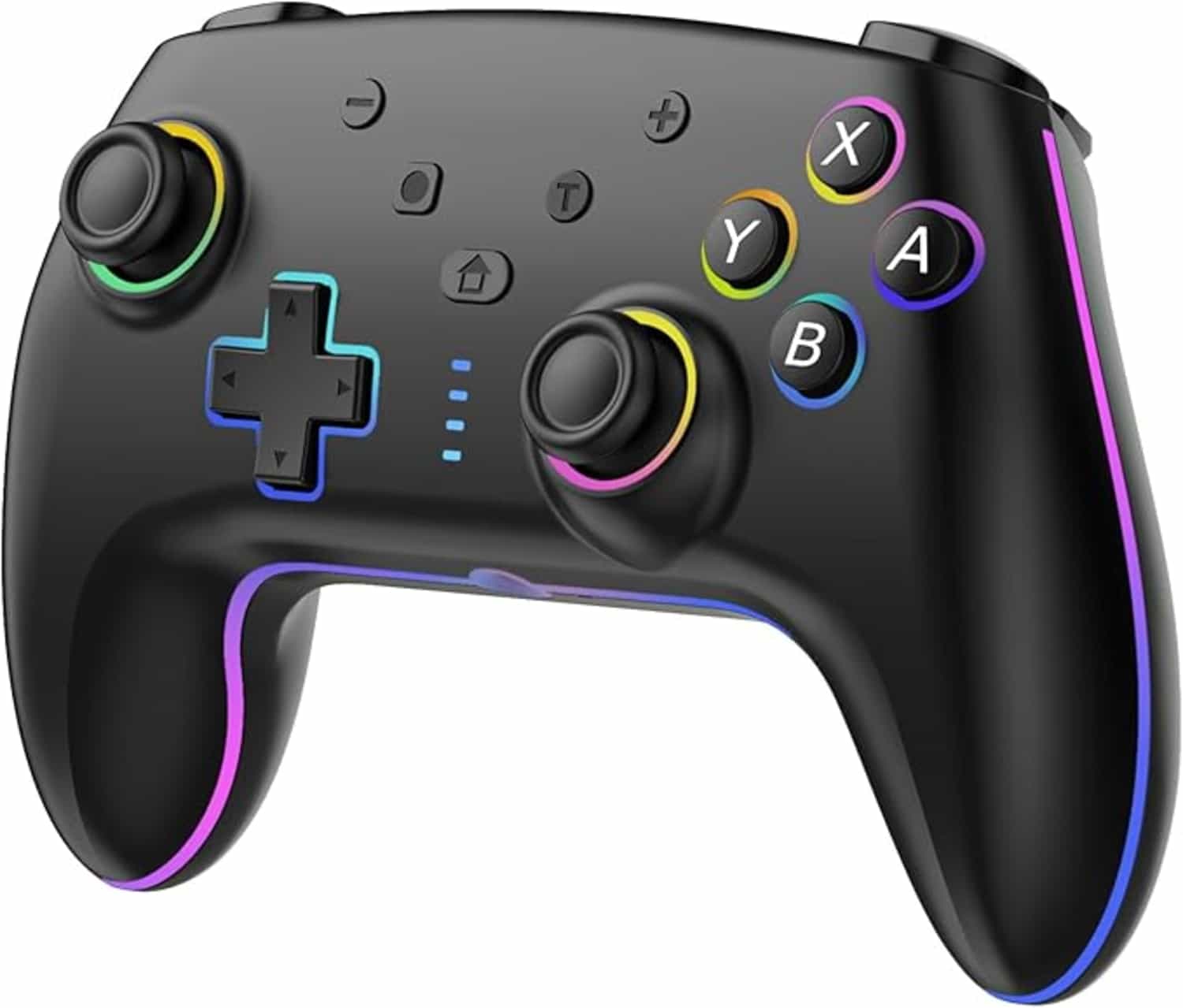 Draadloze Pro Controller voor Switch-serie en PC met 7 RGB-lichten, Hall-effect-trigger, dubbele trillingen