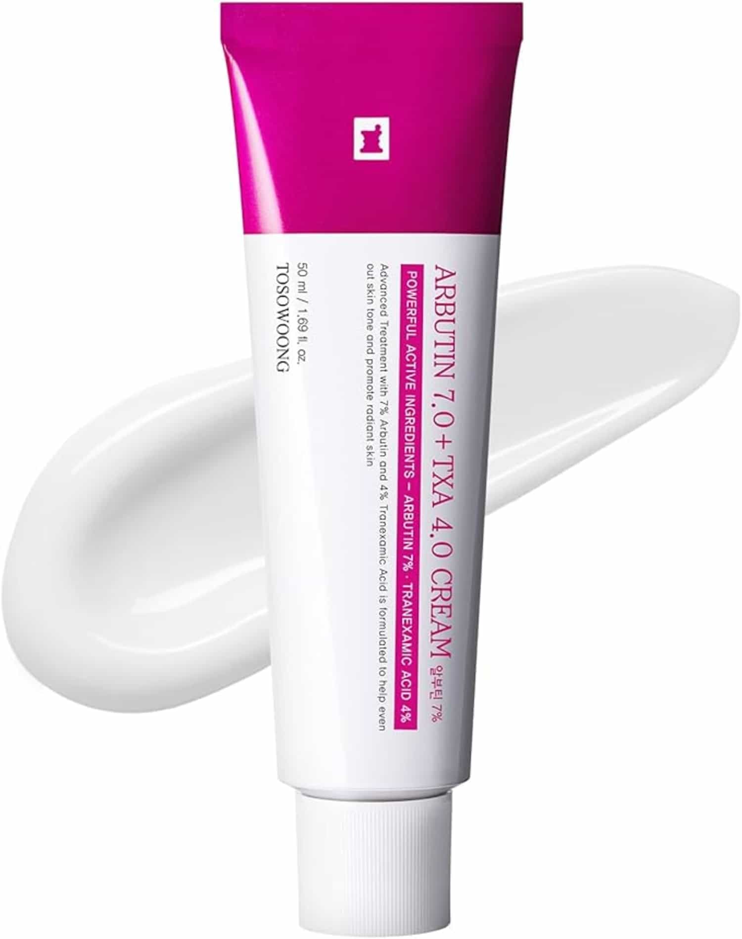Tosowoong Arbutine 7% en tranexaminezuur 4% crème tegen pigmentatie en vlekken, Koreaanse huidverzorging, 50 ml