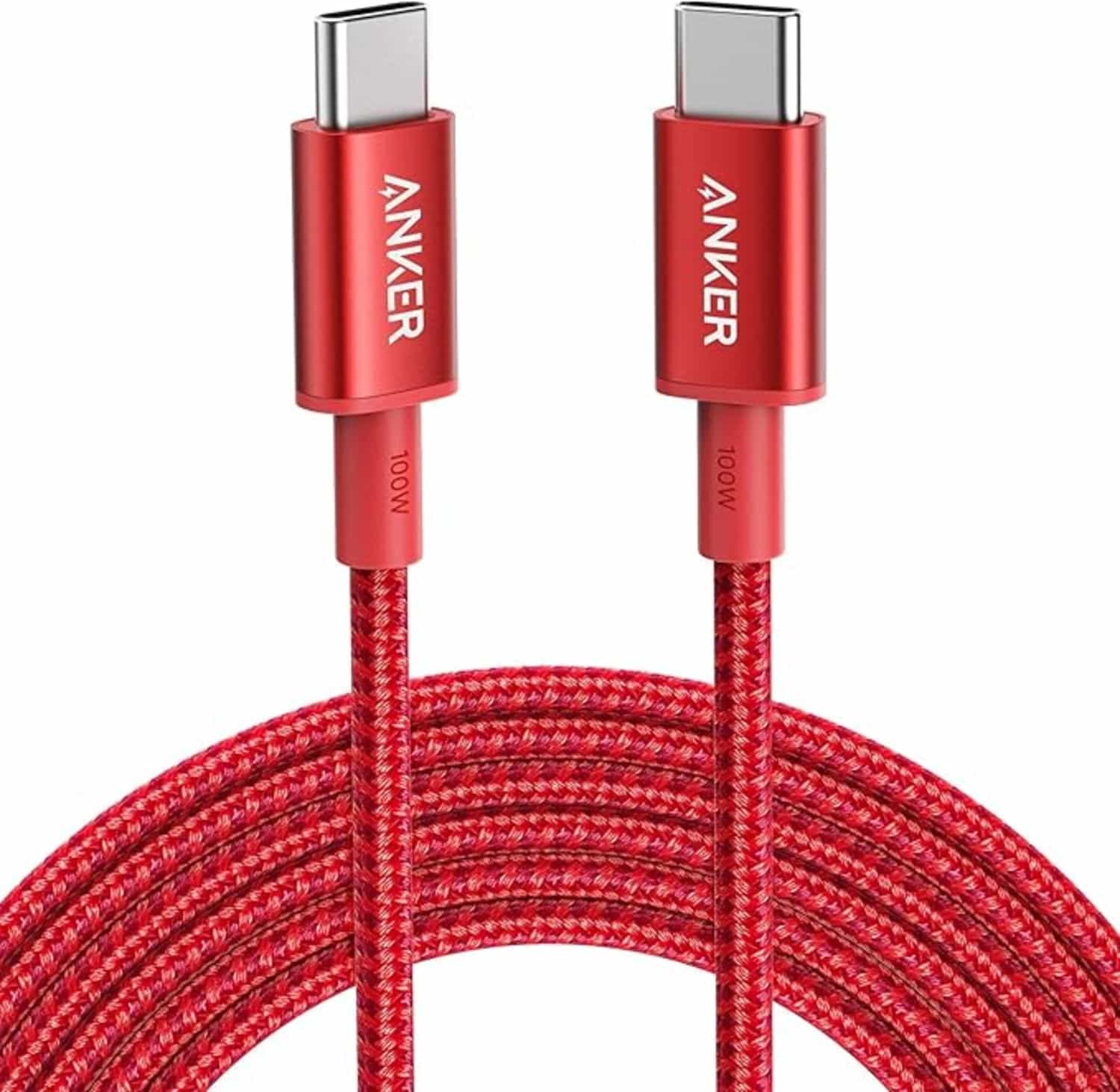 Anker Nylon USB-C naar USB-C 100W, 3 m laadkabel – snel laden