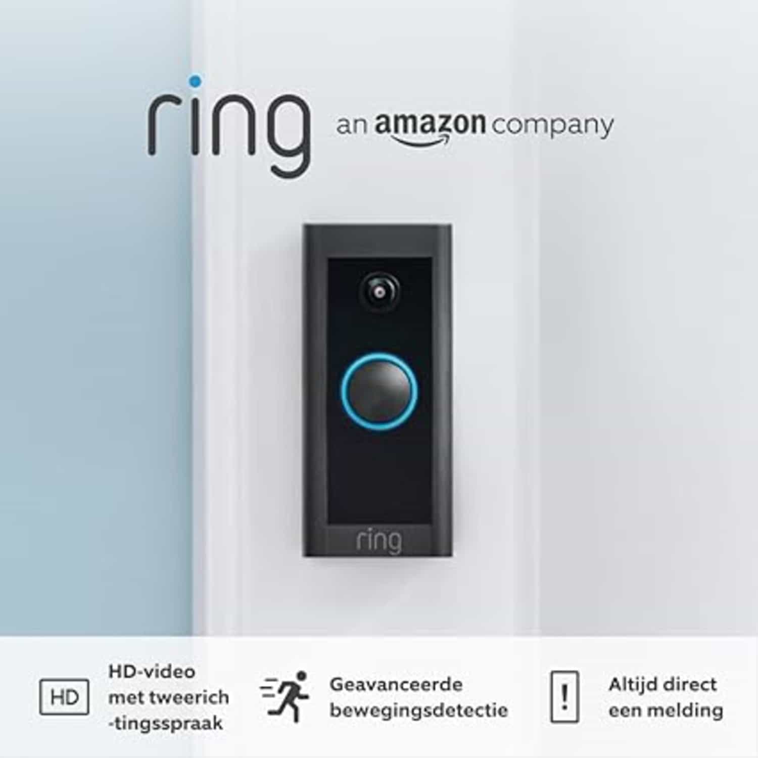 Ring Bedrade videodeurbel: HD-video, bewegingsdetectie en bedrade installatie (30 dagen gratis proefperiode)