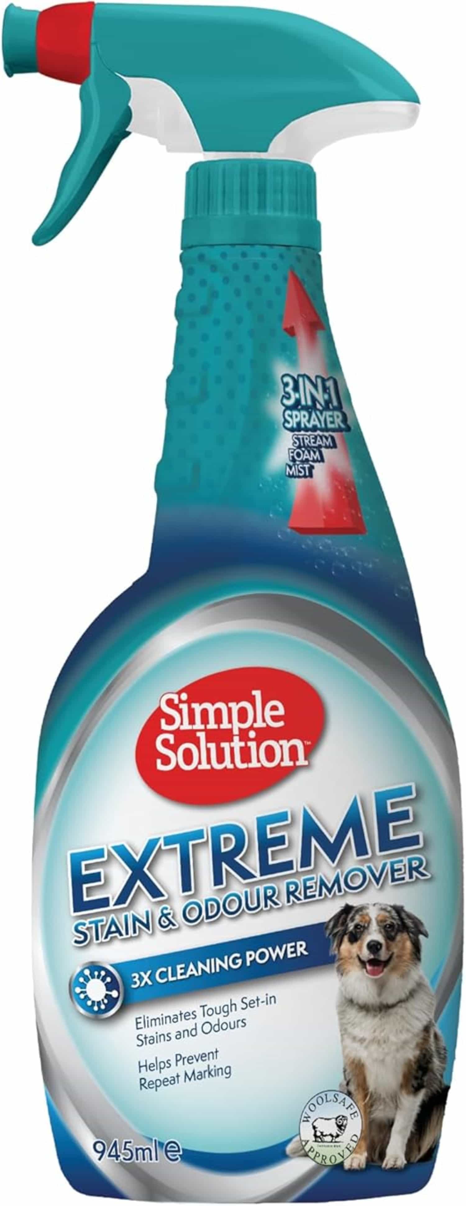 Simple Solution Extreem Huisdier vlek- en geurverwijderaar met enzymatische reiniging – 945 ml