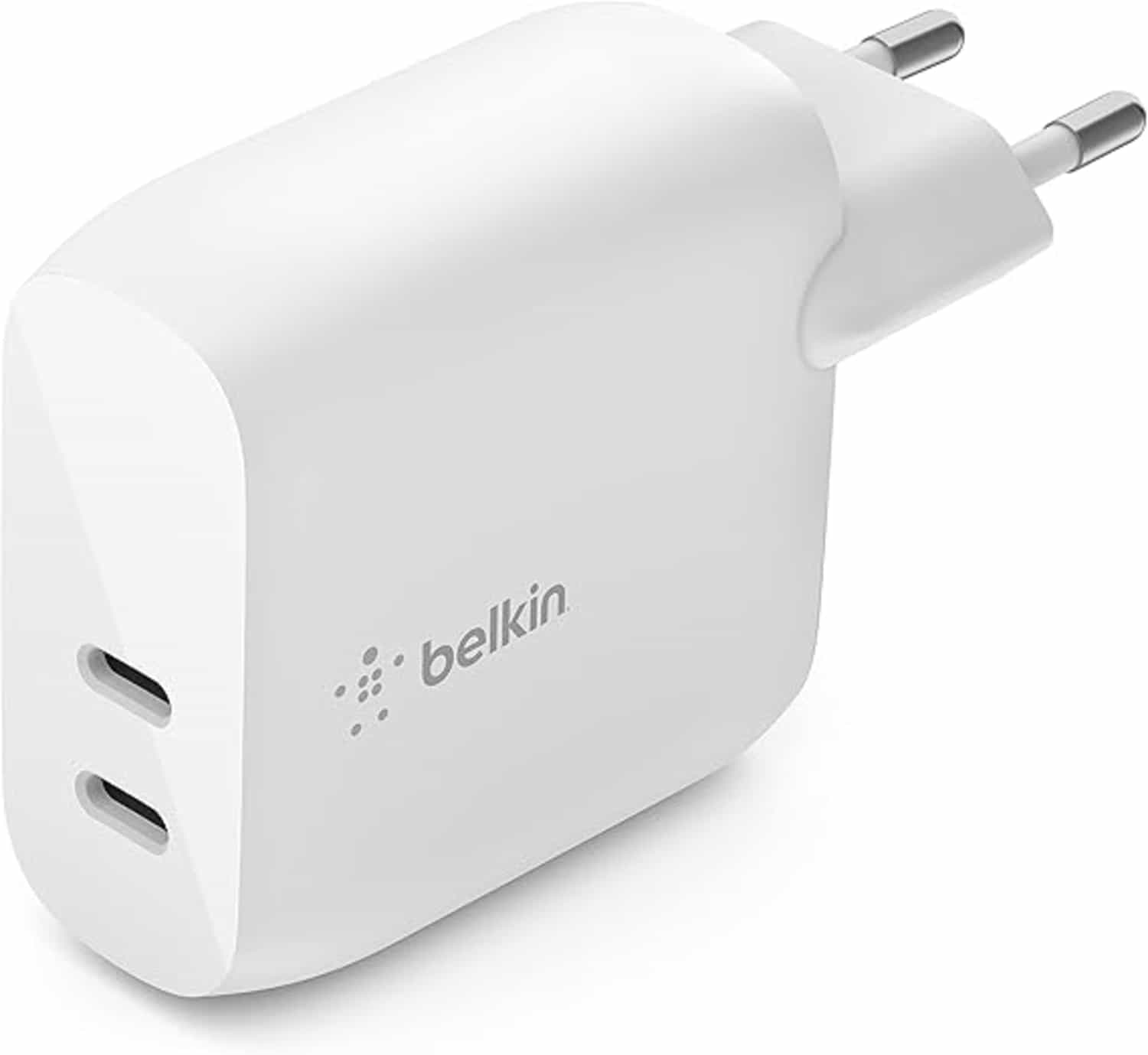 Belkin WCB006vfWH 40 W USB-C PD wandlader met twee poorten voor snel opladen