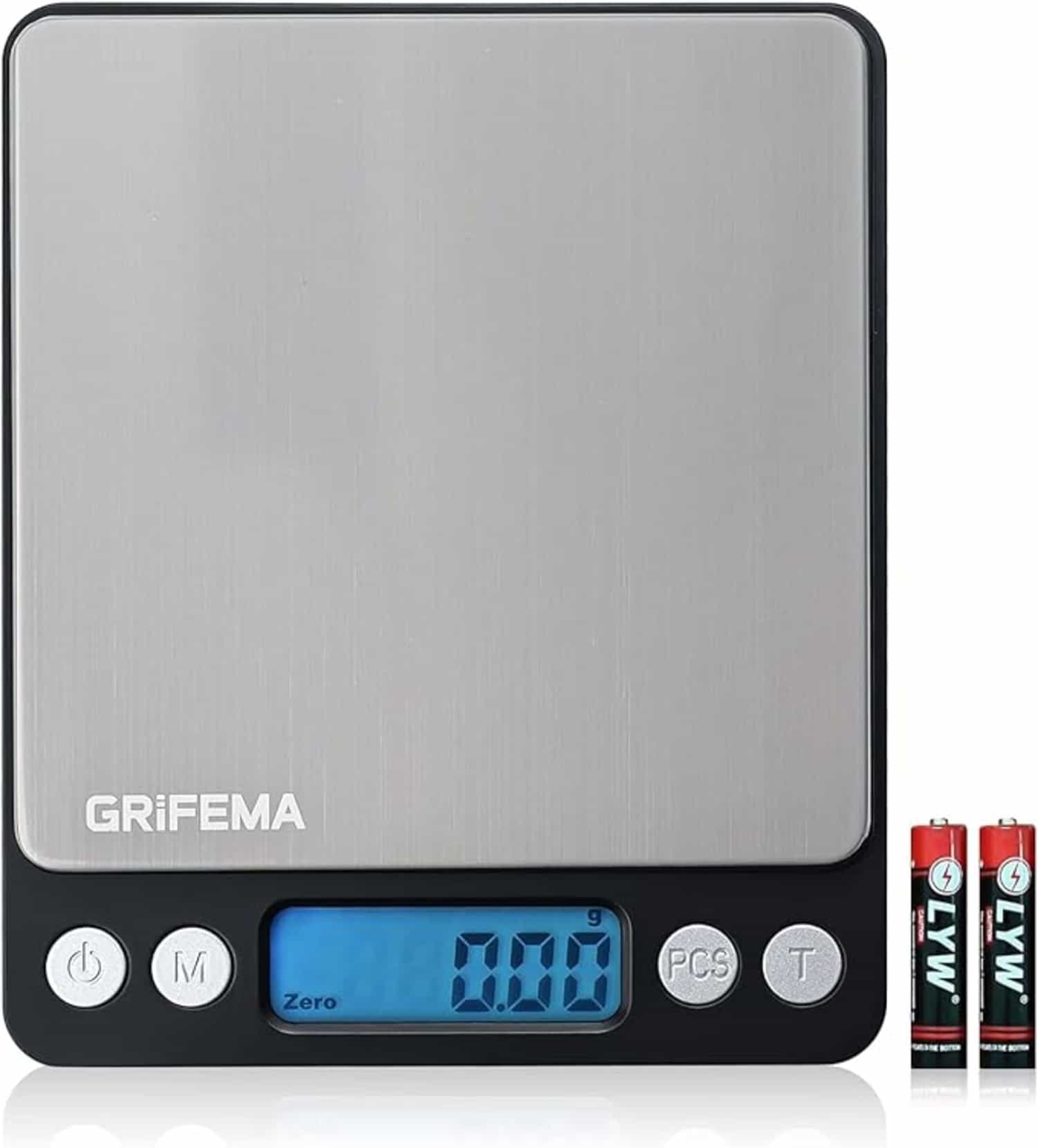 Grifema GA2003 Keukenweegschaal met LCD-scherm en precisieweegschaal 0,01–500 g