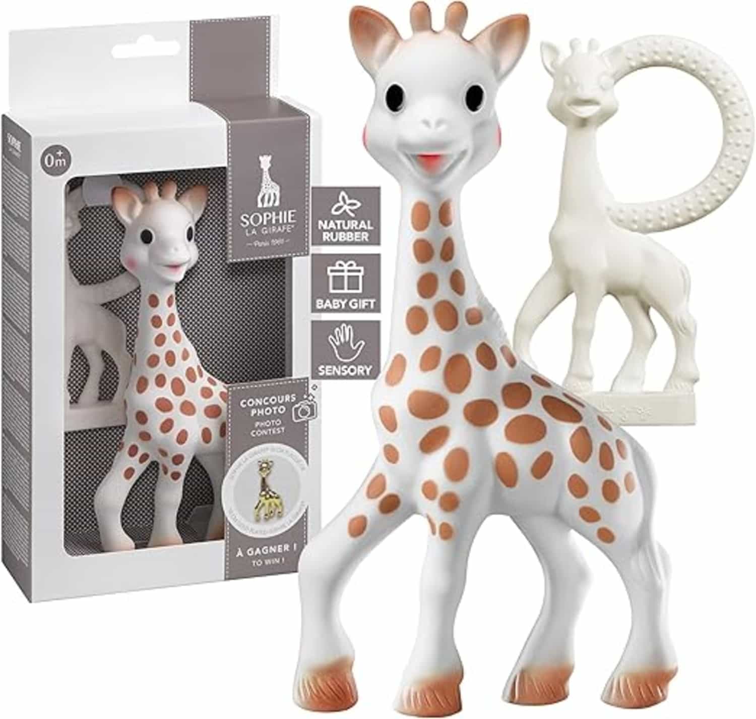 Sophie la girafe cadeau set met Vanilla Teether in beige