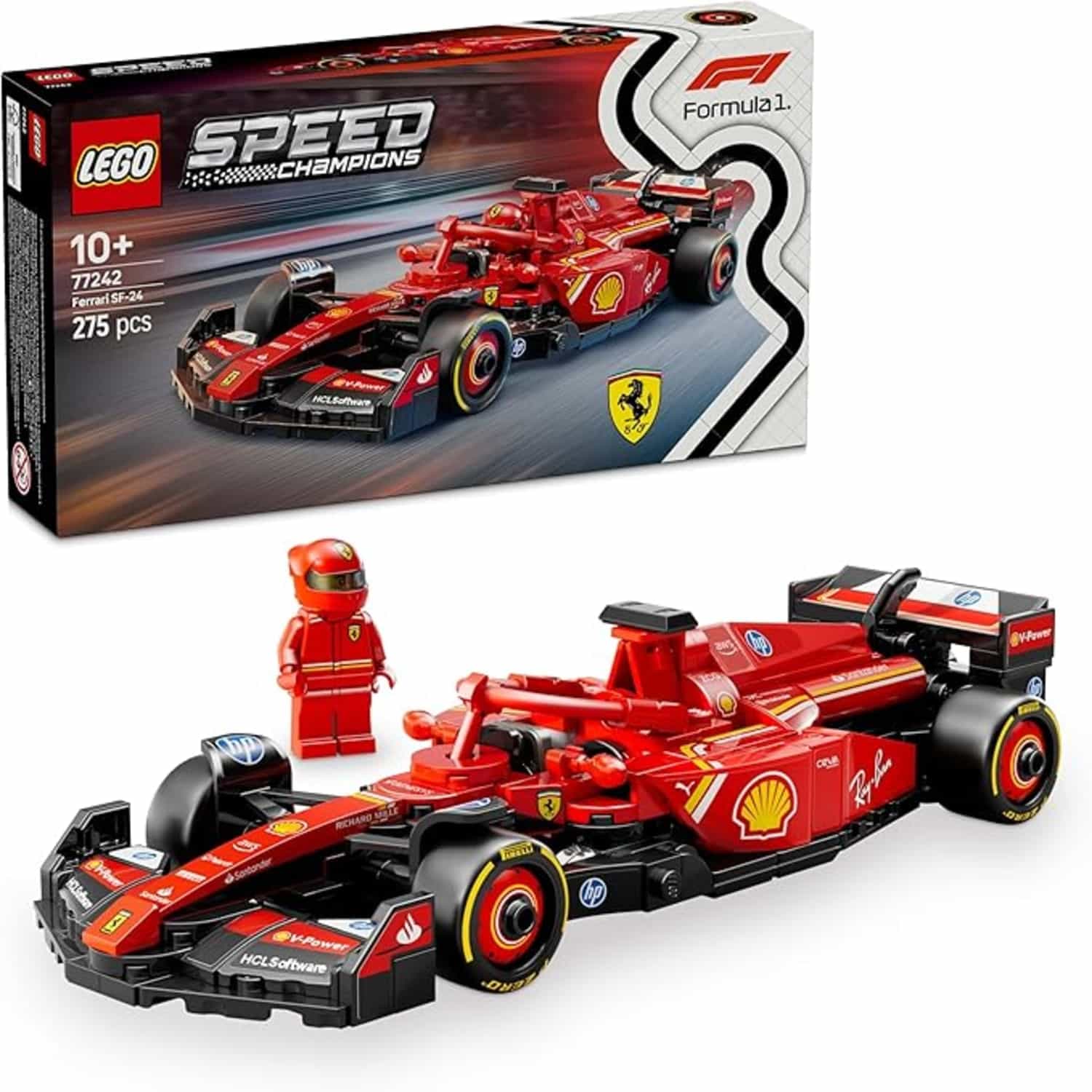 LEGO Speed Champions Ferrari SF-24 F1 Set voor Kinderen vanaf 10 jaar