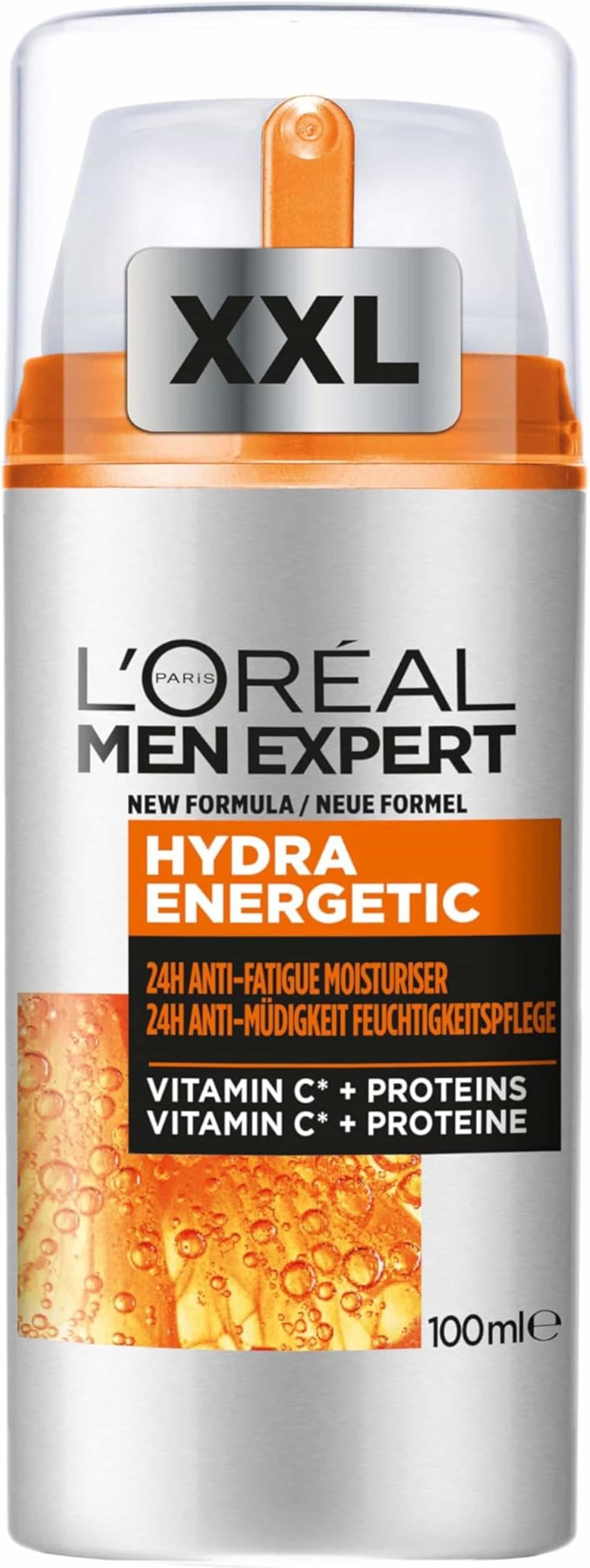 L’Oréal Men Expert Hydra Energetic: vochtinbrengende crème tegen vermoeidheid en kringen onder ogen, 100 ml